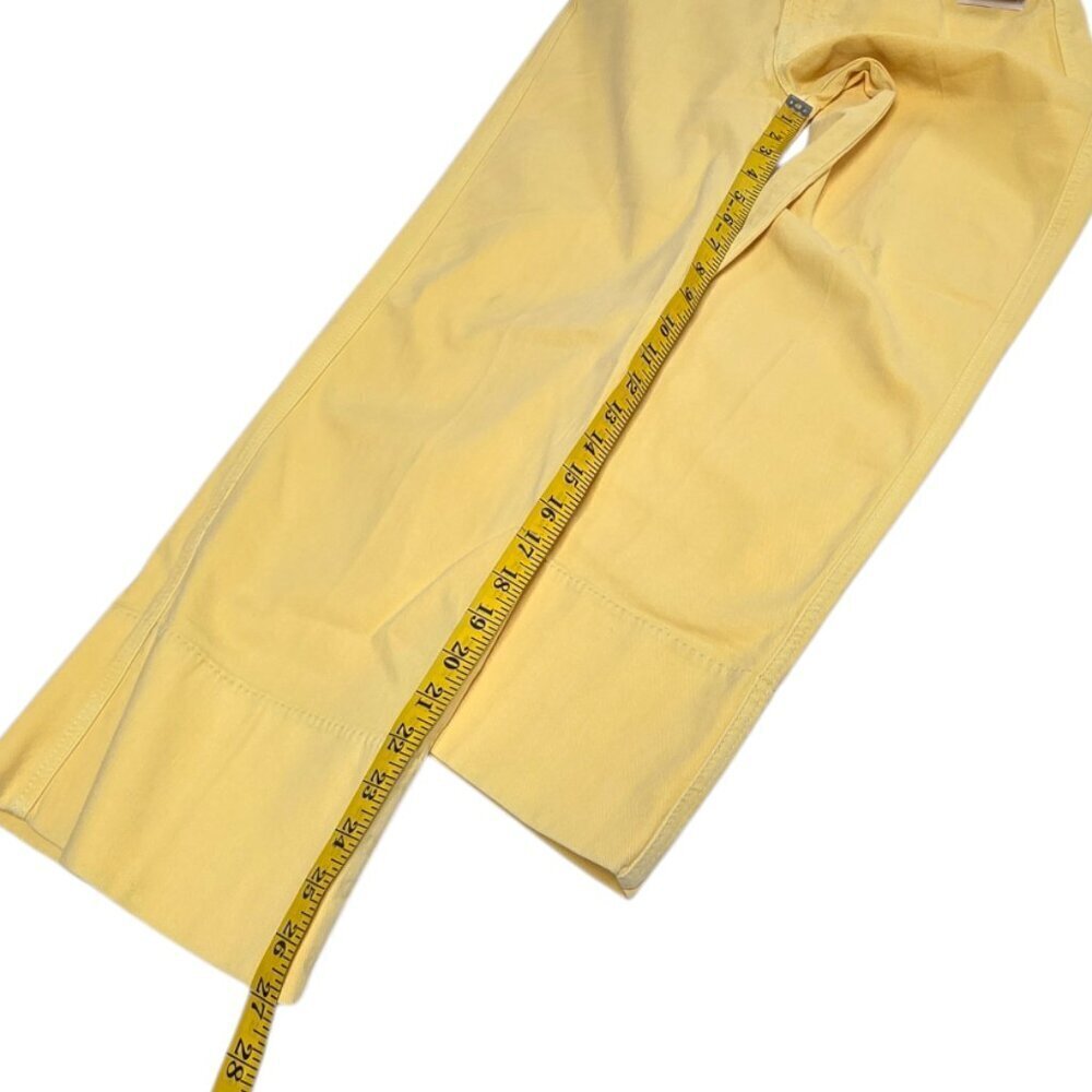 MOTHER The Maven Wide Hem Ankle Jeans, Chalk It Up Sunshine, High Rise, Size 27 - Picture 5 of 14